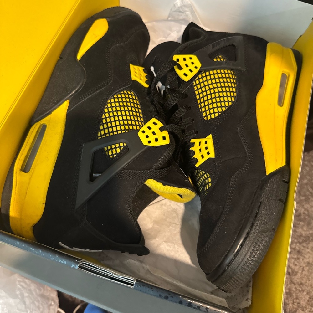 Jordan Black and Yellow Sneakers